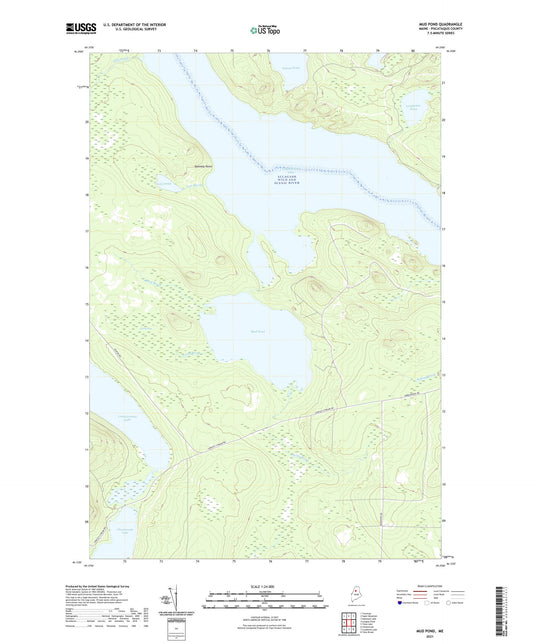 Mud Pond Maine US Topo Map Image