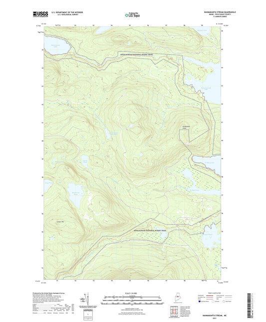 Nahmakanta Stream Maine US Topo Map Image