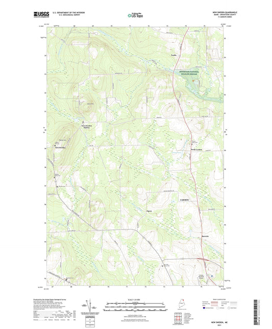 New Sweden Maine US Topo Map Image