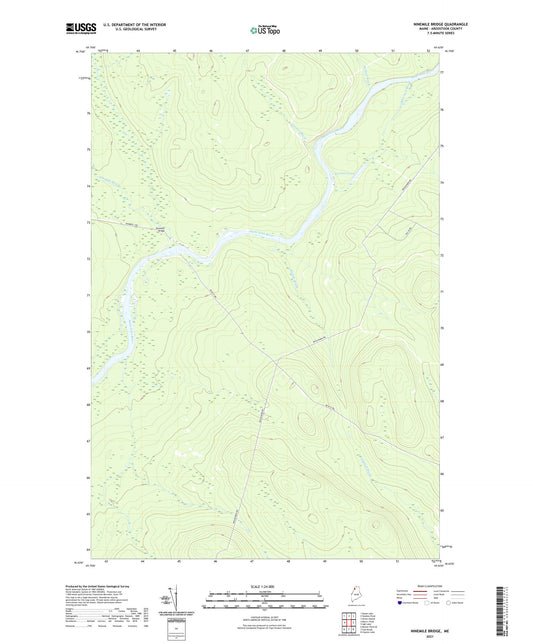 Ninemile Bridge Maine US Topo Map Image