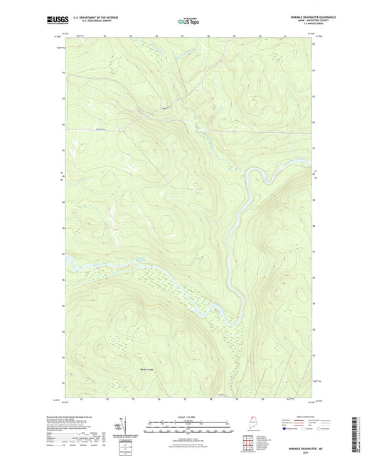 Ninemile Deadwater Maine US Topo Map Image