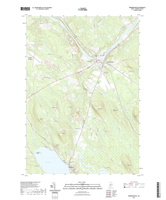 Norridgewock Maine US Topo Map Image