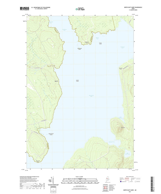 North East Carry Maine US Topo Map Image