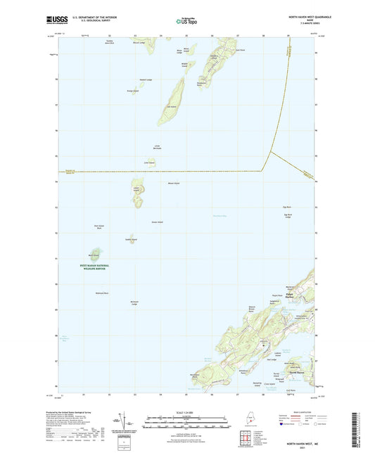 North Haven West Maine US Topo Map Image