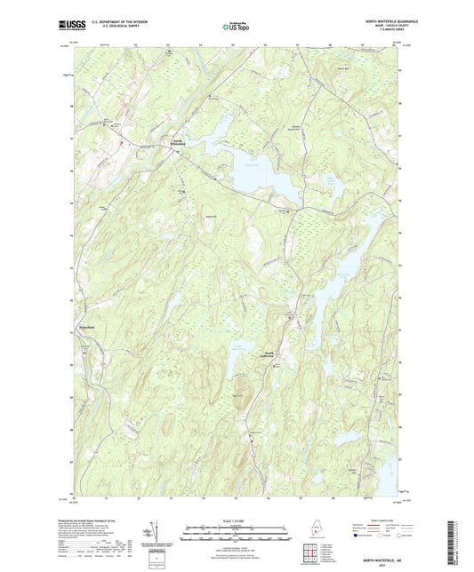 North Whitefield Maine US Topo Map Image