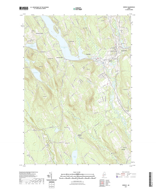 Norway Maine US Topo Map Image