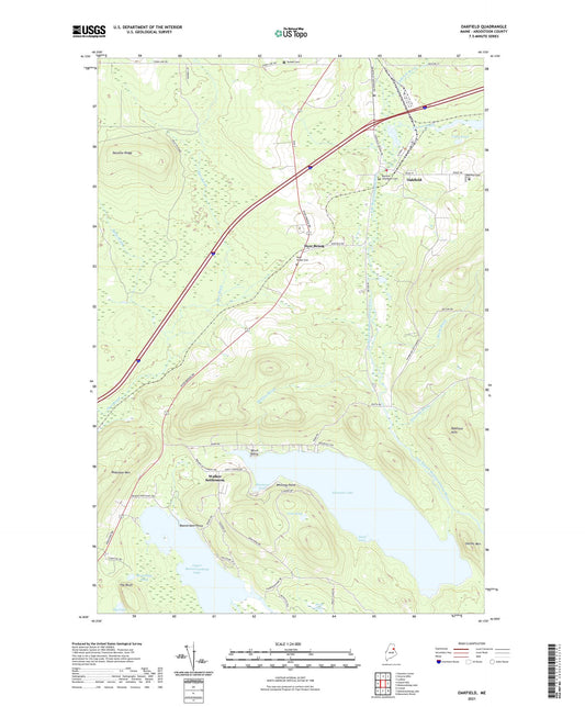 Oakfield Maine US Topo Map Image