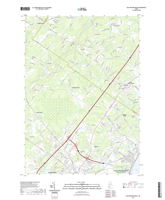 Old Orchard Beach Maine US Topo Map Image