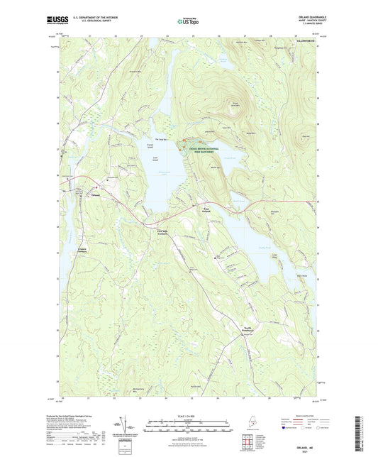 Orland Maine US Topo Map Image