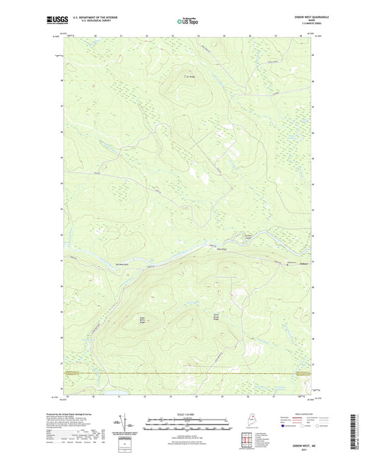 Oxbow West Maine US Topo Map Image
