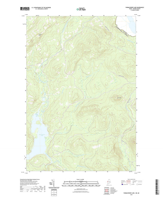 Parmachenee Lake Maine US Topo Map Image