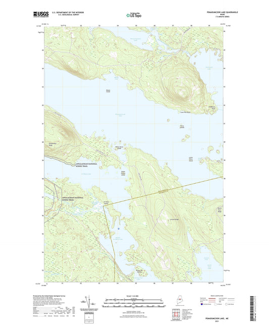 Pemadumcook Lake Maine US Topo Map Image