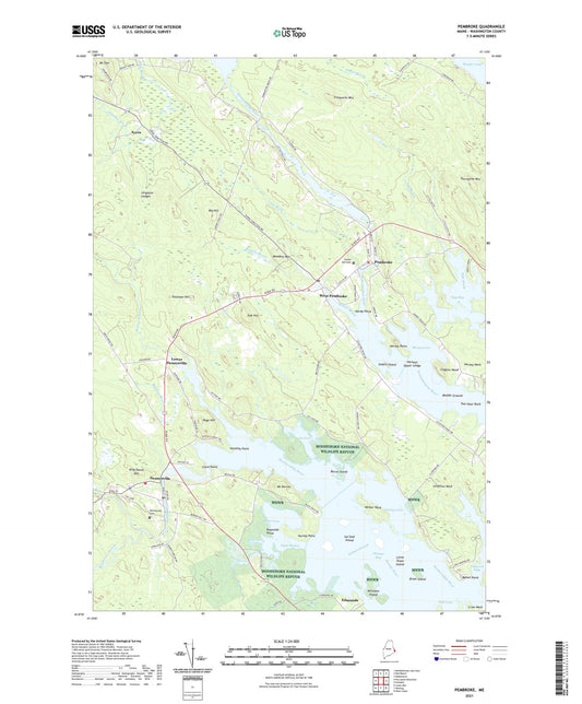 Pembroke Maine US Topo Map Image