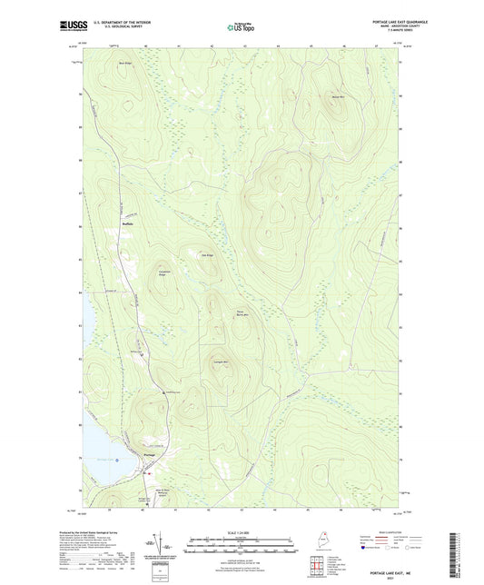 Portage Lake East Maine US Topo Map Image
