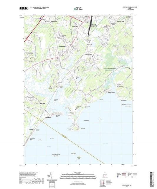 Prouts Neck Maine US Topo Map Image