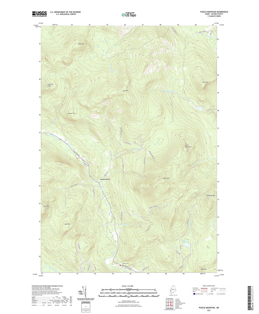 Puzzle Mountain Maine US Topo Map Image