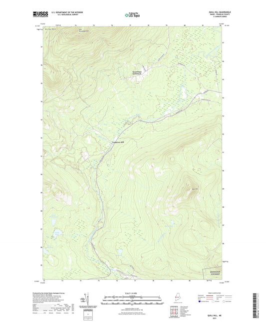 Quill Hill Maine US Topo Map Image