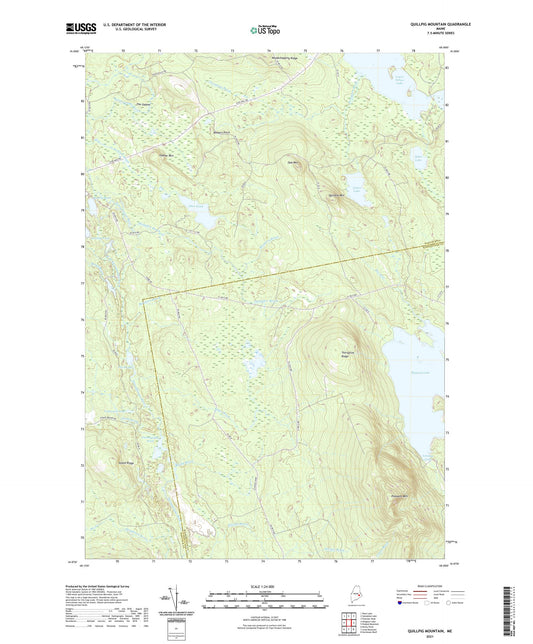 Quillpig Mountain Maine US Topo Map Image