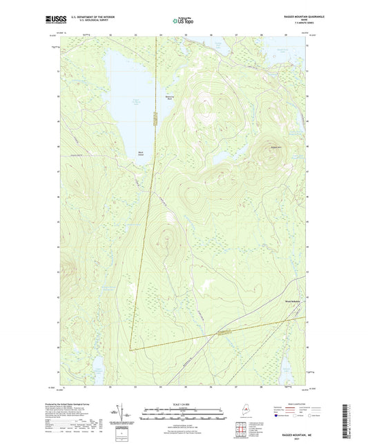 Ragged Mountain Maine US Topo Map Image