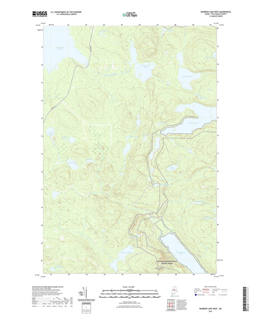 Rainbow Lake West Maine US Topo Map Image
