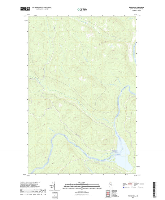 Round Pond Maine US Topo Map Image