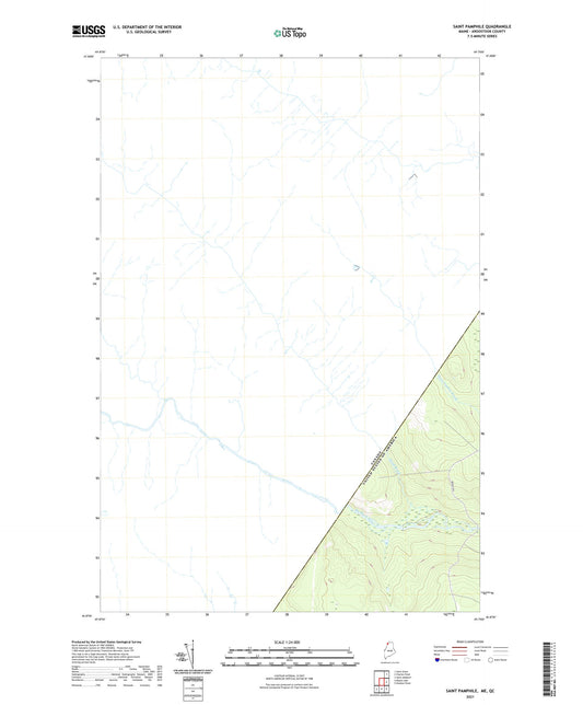Saint Pamphile Maine US Topo Map Image