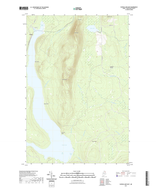 Scopan Lake East Maine US Topo Map Image