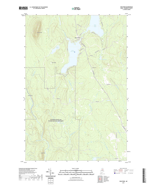 Shin Pond Maine US Topo Map Image