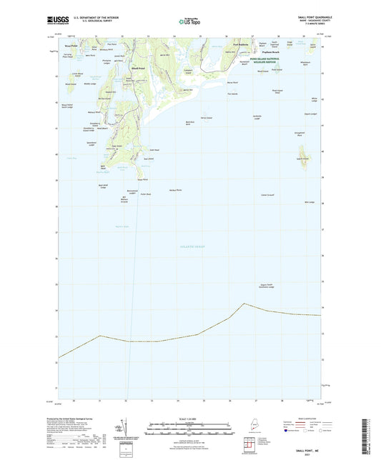 Small Point Maine US Topo Map Image