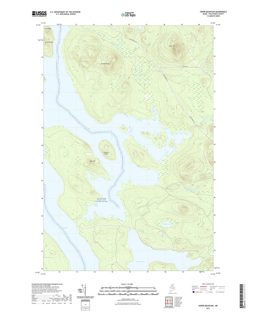 Soper Mountain Maine US Topo Map Image