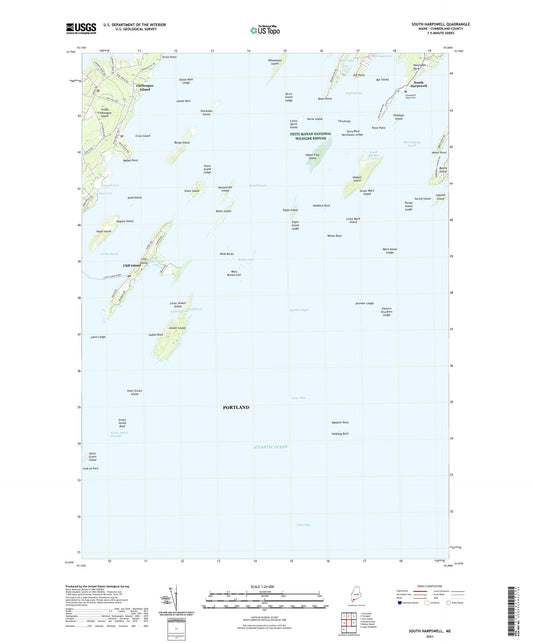 South Harpswell Maine US Topo Map Image