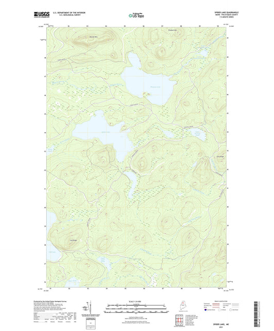 Spider Lake Maine US Topo Map Image