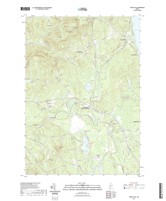 Steep Falls Maine US Topo Map Image
