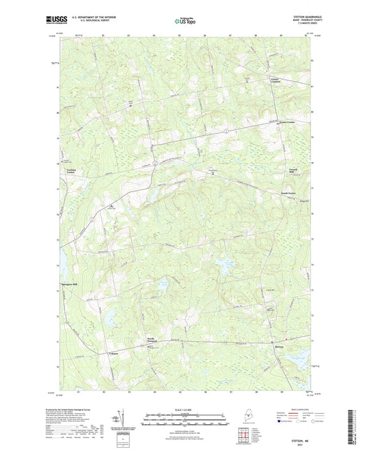 Stetson Maine US Topo Map Image