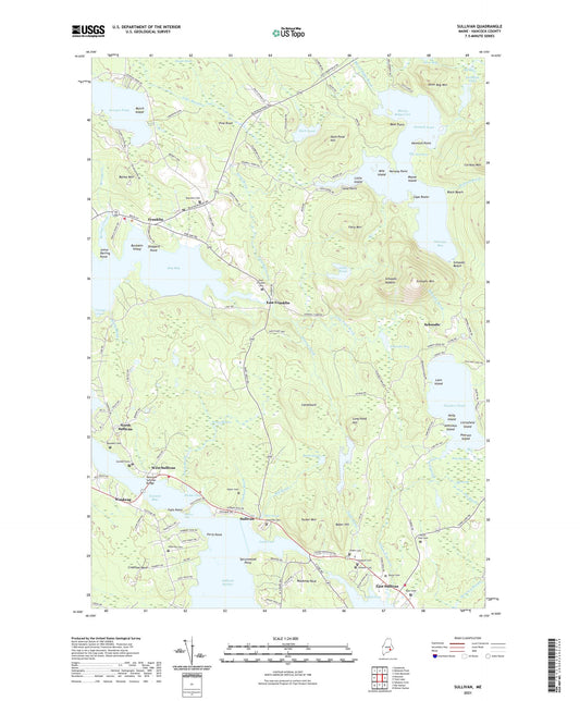 Sullivan Maine US Topo Map Image