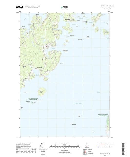 Tenants Harbor Maine US Topo Map Image