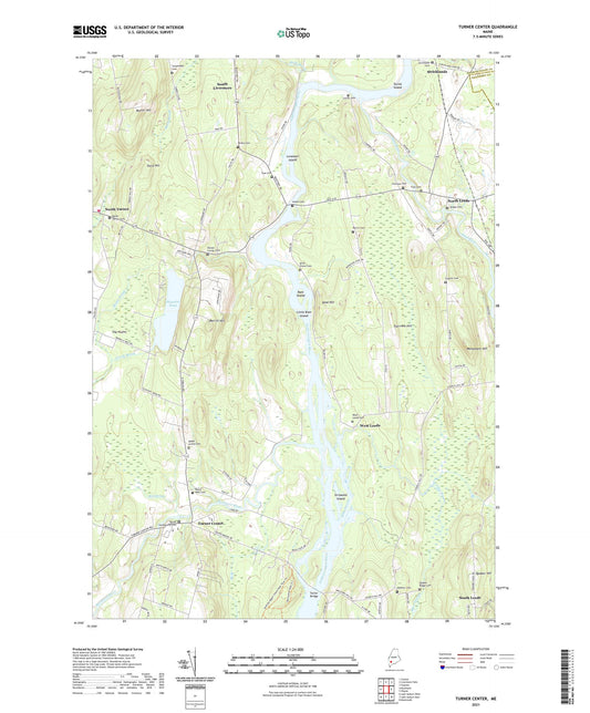 Turner Center Maine US Topo Map Image