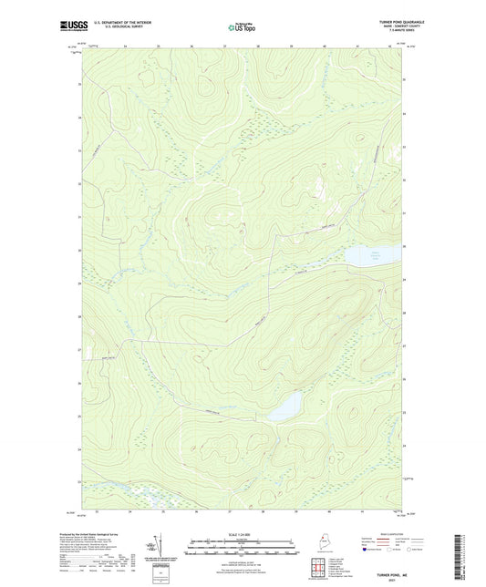Turner Pond Maine US Topo Map Image