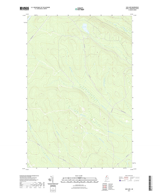 Ugh Lake Maine US Topo Map Image