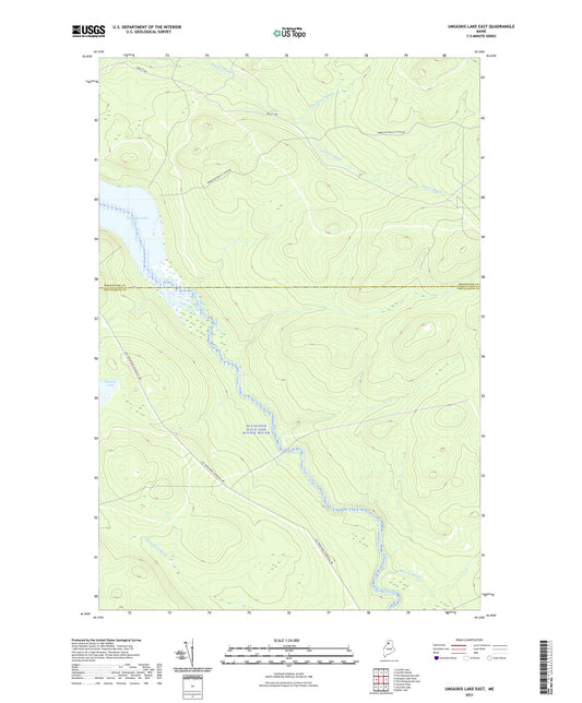 Umsaskis Lake East Maine US Topo Map Image