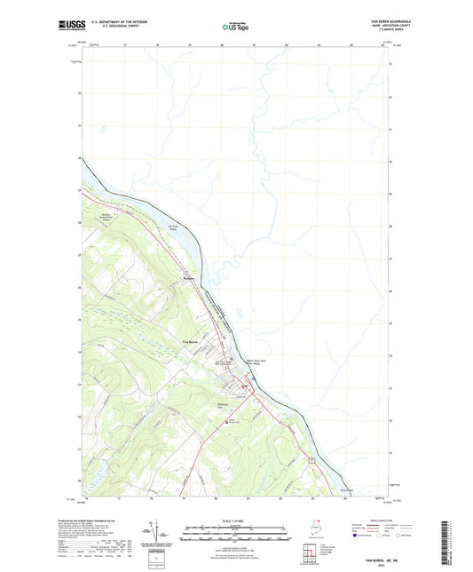 Van Buren Maine US Topo Map Image