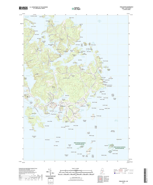 Vinalhaven Maine US Topo Map Image