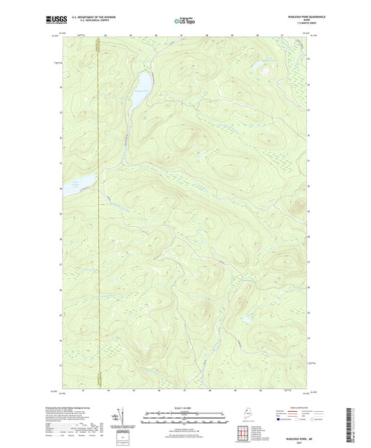 Wadleigh Pond Maine US Topo Map Image
