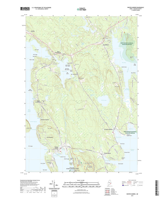 Winter Harbor Maine US Topo Map Image