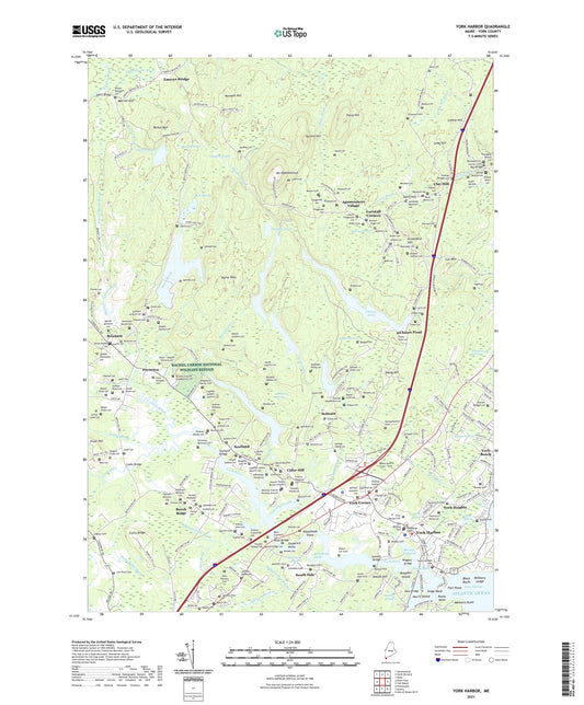 York Harbor Maine US Topo Map Image