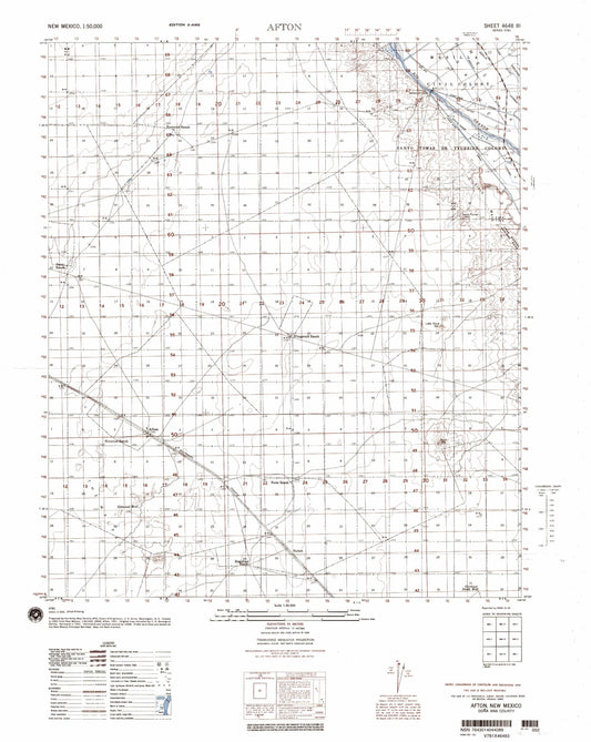 Afton New Mexico Military 1:50,000 Map