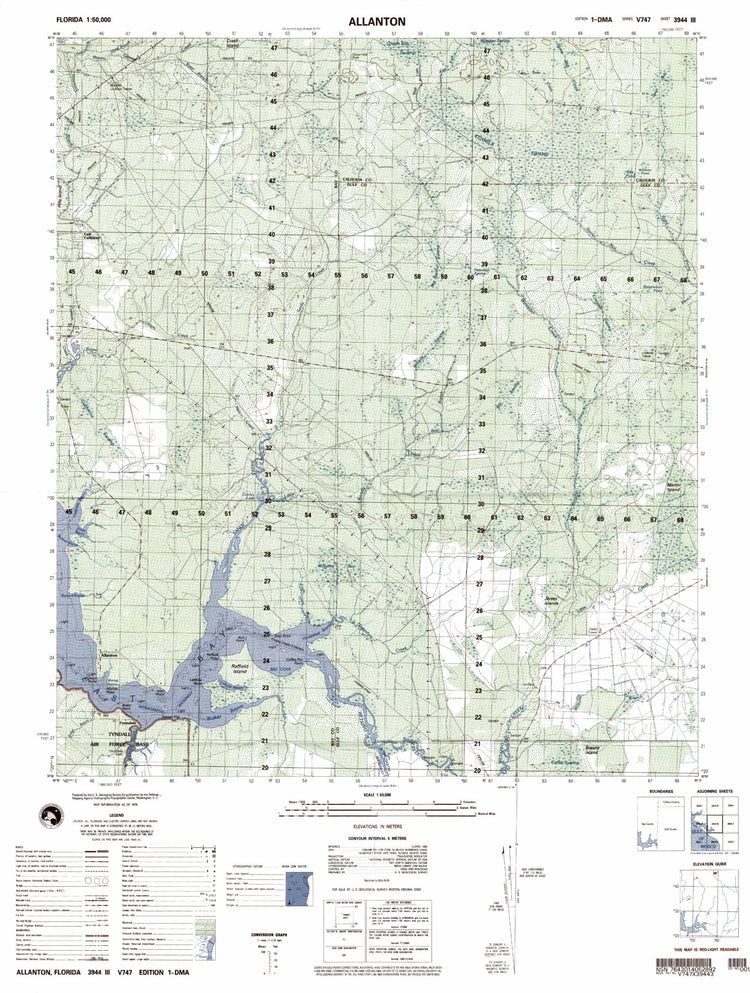 Allanton Florida Military 1:50,000 Map – MyTopo Map Store