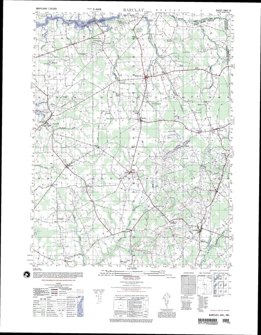 Barclay Maryland Military 1:50,000 Map