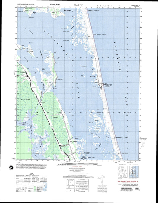 Barco North Carolina Military 1:50,000 Map