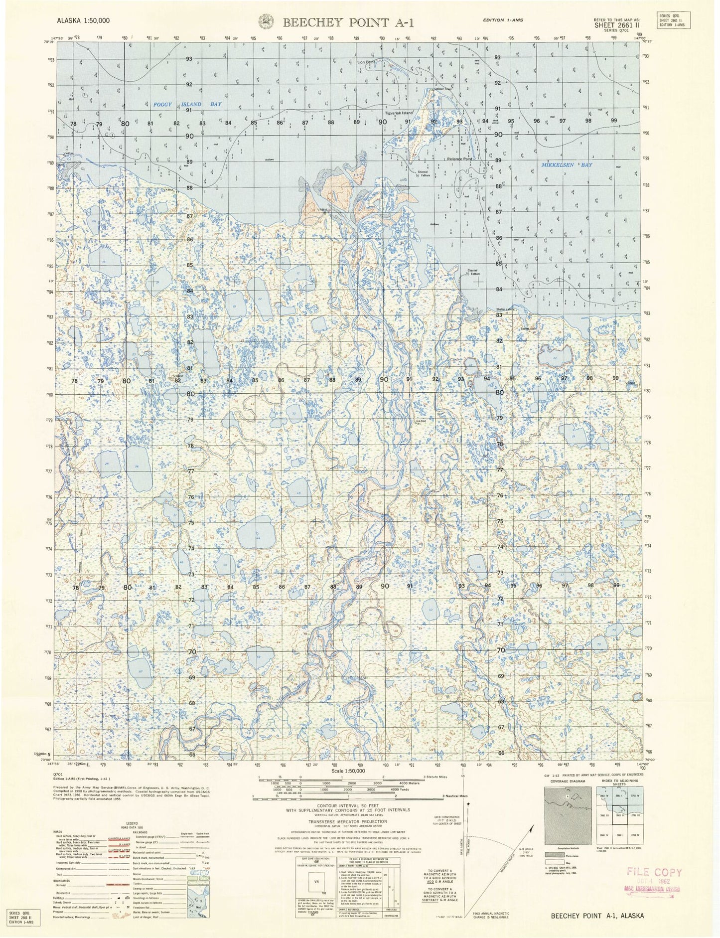 Beechey Point A-1 Alaska Military 1:50,000 Map